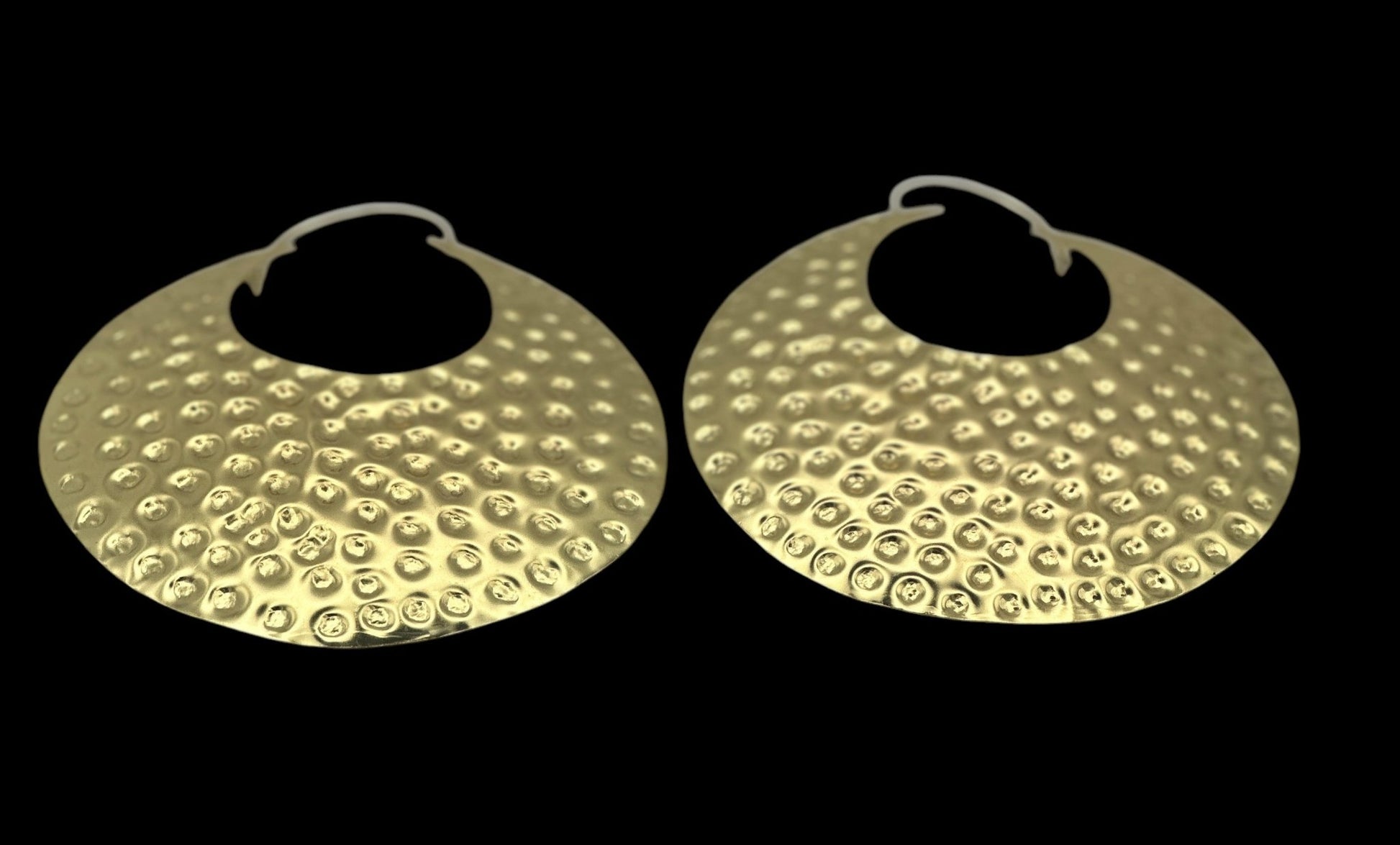 Oversized Brass Statement Earrings - Fatisha Boutique