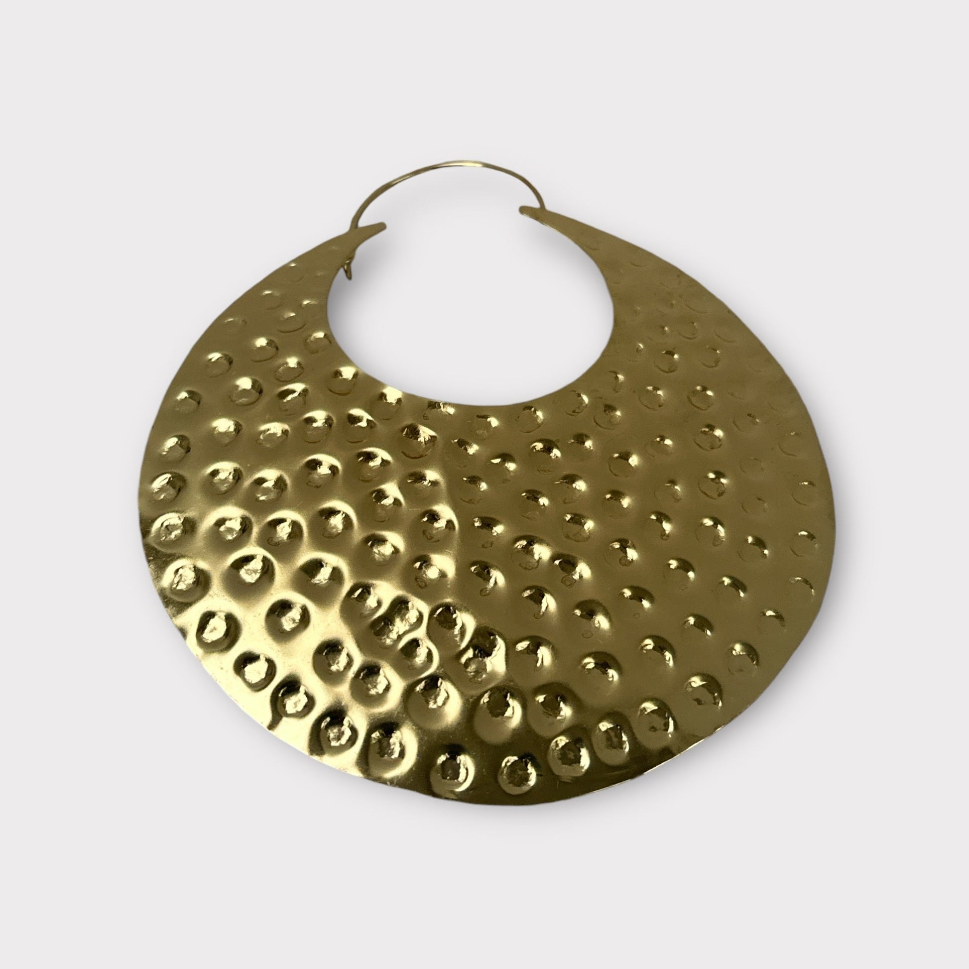 Oversized Brass Statement Earrings - Fatisha Boutique
