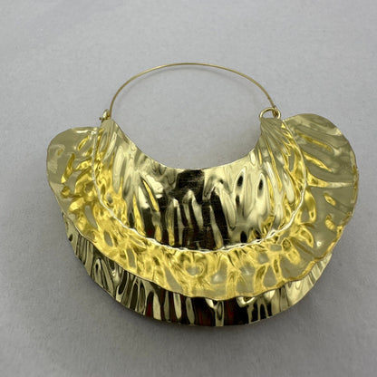 Oversized Fulani - Style Gold Hoop Earrings - African Tribal Statement Jewellery - Fatisha Boutique