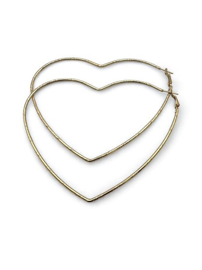Oversized Heart Shaped Statement Hoop Earrings – Gold & Silver - Fatisha Boutique