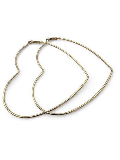 Oversized Heart Shaped Statement Hoop Earrings – Gold & Silver - Fatisha Boutique
