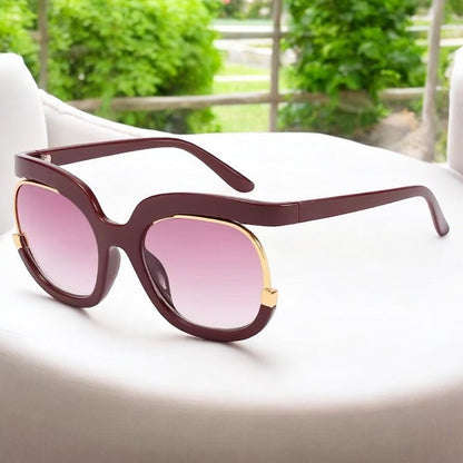 Oversized Large Frame Sunglasses – UV400 Gradient Lens Shades - Fatisha Boutique