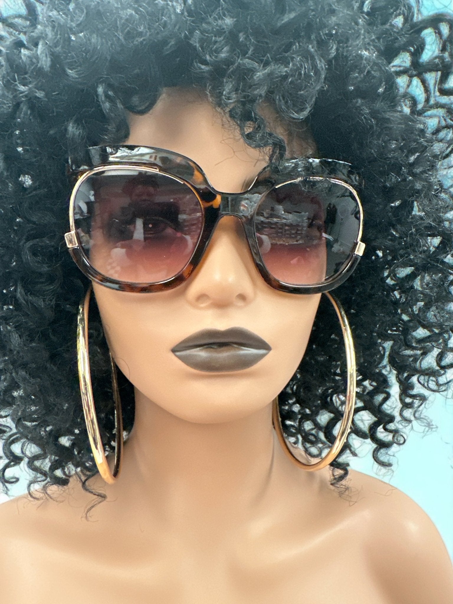 Oversized Large Frame Sunglasses – UV400 Gradient Lens Shades - Fatisha Boutique