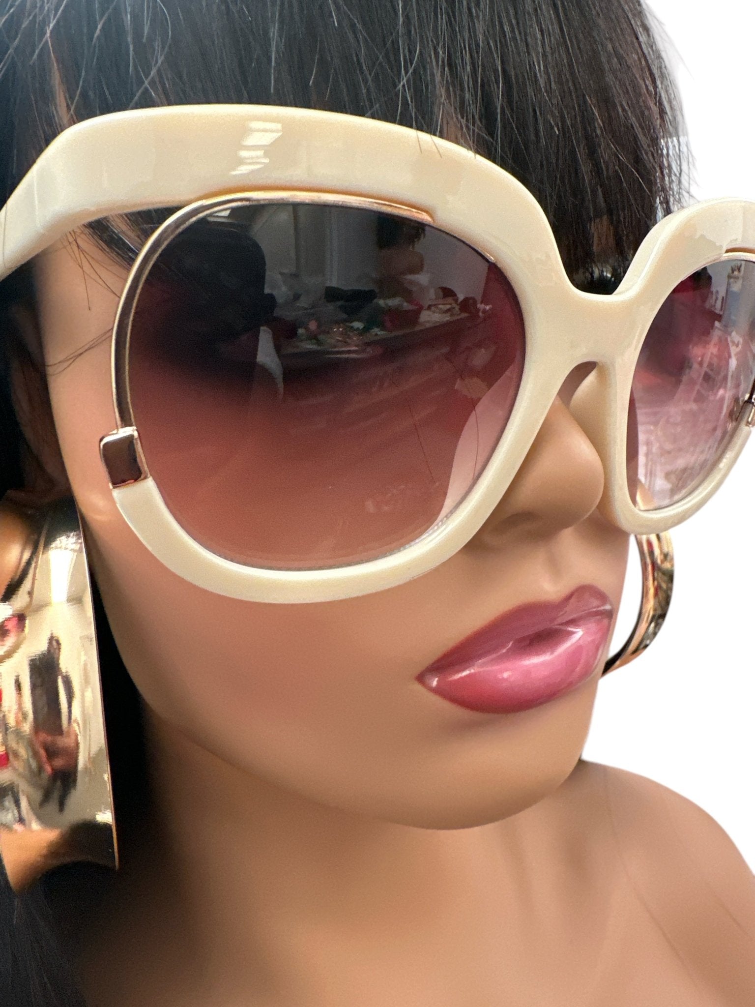 Oversized Large Frame Sunglasses – UV400 Gradient Lens Shades - Fatisha Boutique