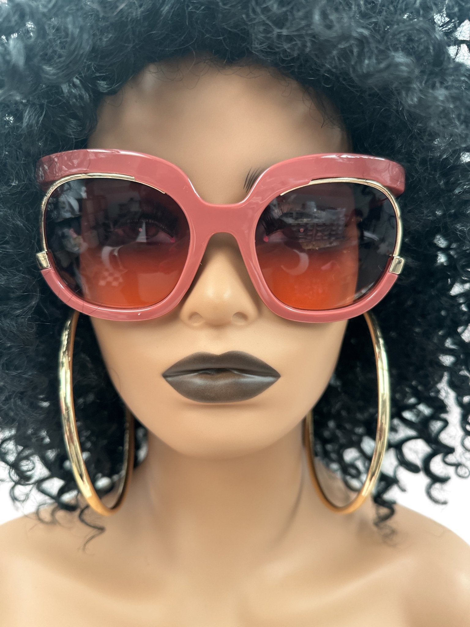Oversized Large Frame Sunglasses – UV400 Gradient Lens Shades - Fatisha Boutique