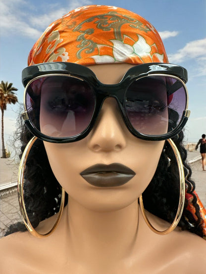 Oversized Large Frame Sunglasses – UV400 Gradient Lens Shades - Fatisha Boutique