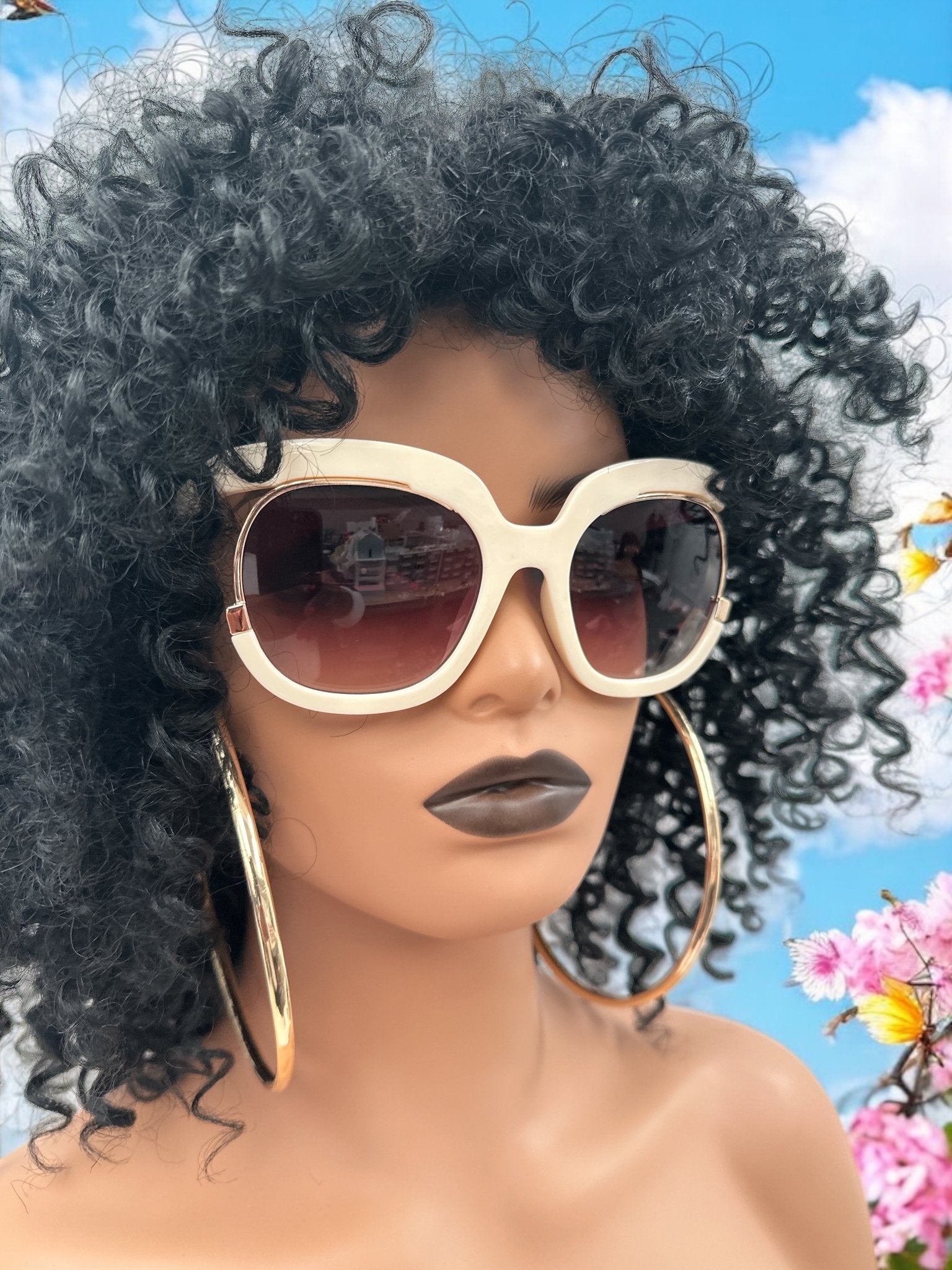 Oversized Large Frame Sunglasses – UV400 Gradient Lens Shades - Fatisha Boutique