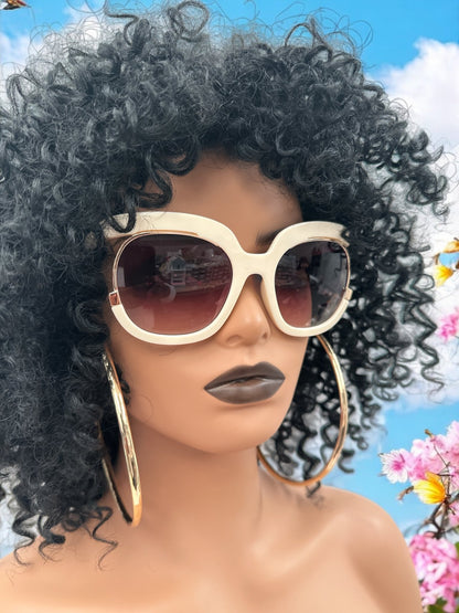 Oversized Large Frame Sunglasses – UV400 Gradient Lens Shades - Fatisha Boutique