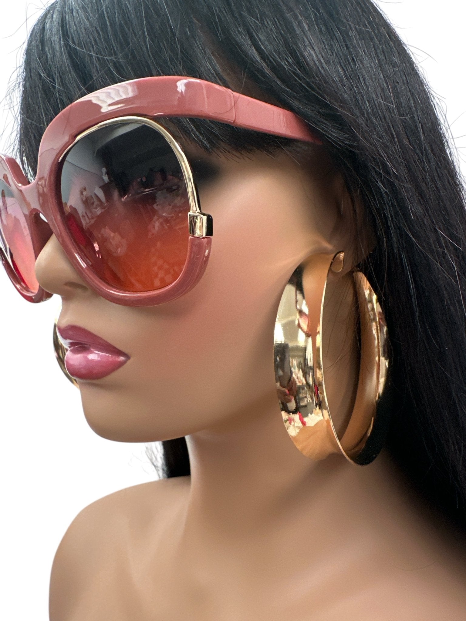 Oversized Large Frame Sunglasses – UV400 Gradient Lens Shades - Fatisha Boutique