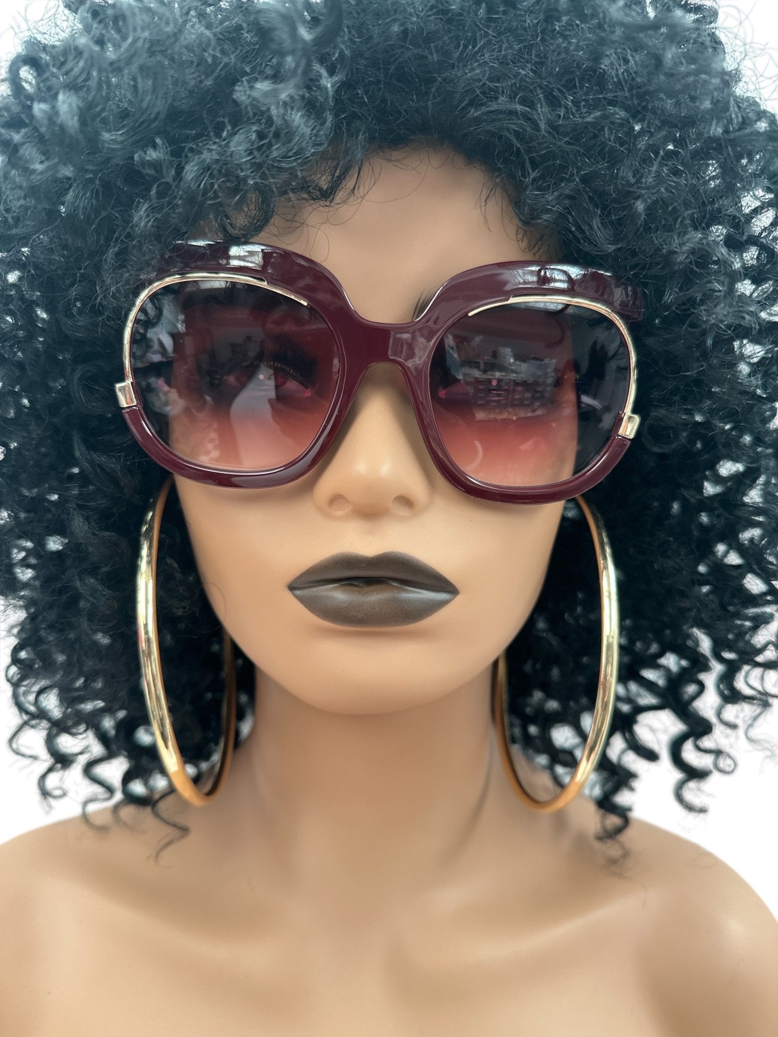 Oversized Large Frame Sunglasses – UV400 Gradient Lens Shades - Fatisha Boutique
