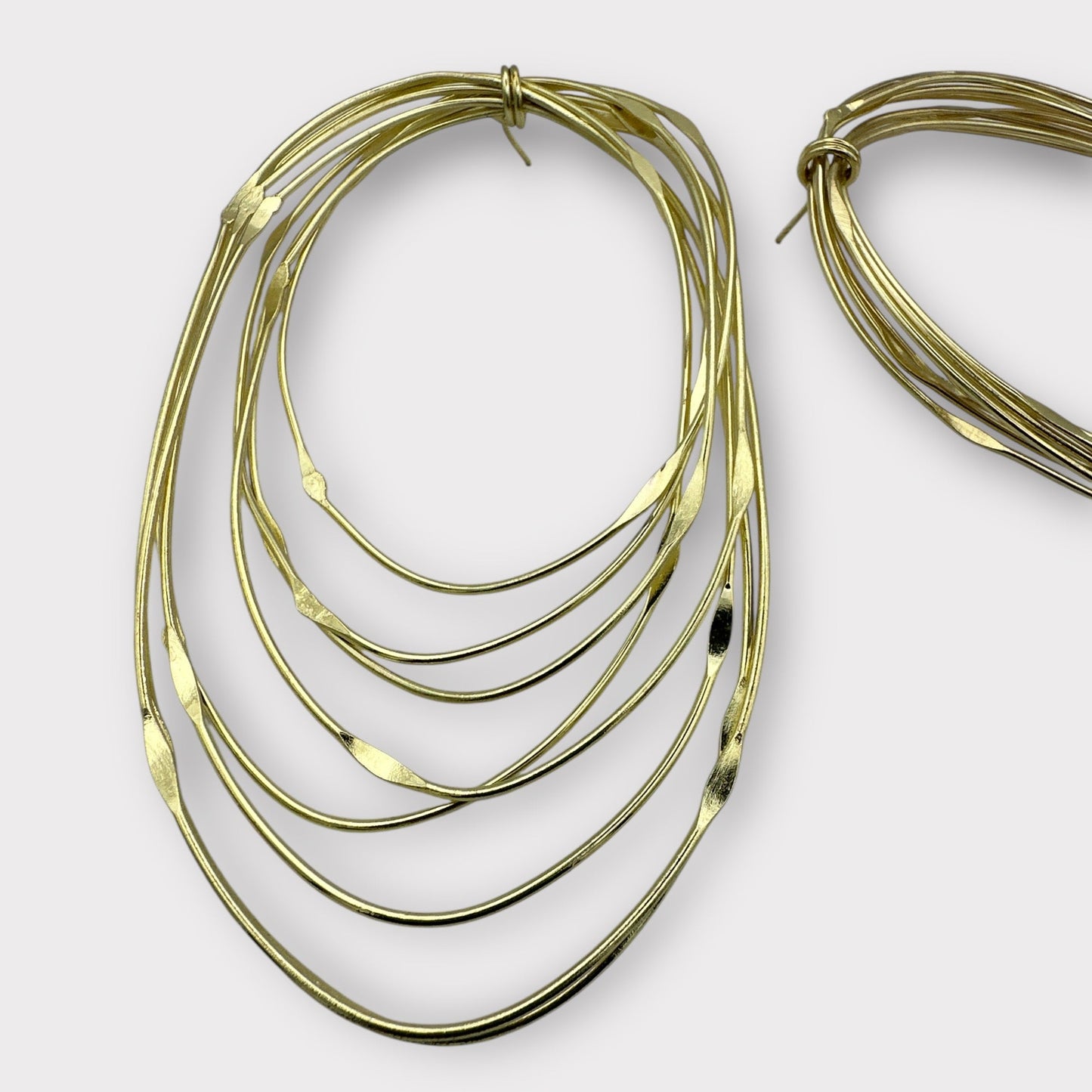 Oversized Layered Brass Hoop Earrings - Bold Statement Afrocentric Jewellery - Fatisha Boutique