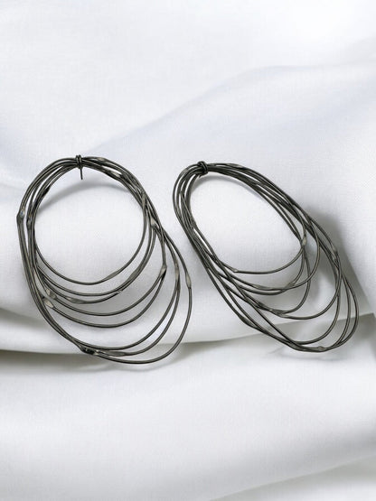 Oversized Layered Brass Hoop Earrings - Bold Statement Afrocentric Jewellery - Fatisha Boutique