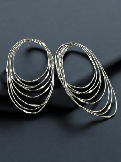 Oversized Layered Brass Hoop Earrings - Bold Statement Afrocentric Jewellery - Fatisha Boutique