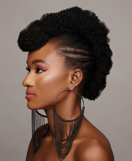 Oversized Long Chain Beaded Statement Hoop Earrings - Fatisha Boutique