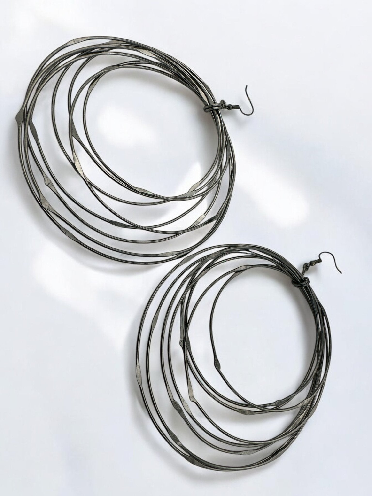 Oversized Multi - Hoop Wire Earrings - Bold Statement Jewellery - Fatisha Boutique