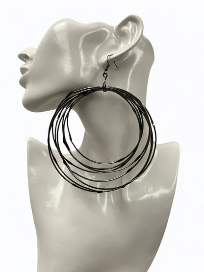 Oversized Multi - Hoop Wire Earrings - Bold Statement Jewellery - Fatisha Boutique