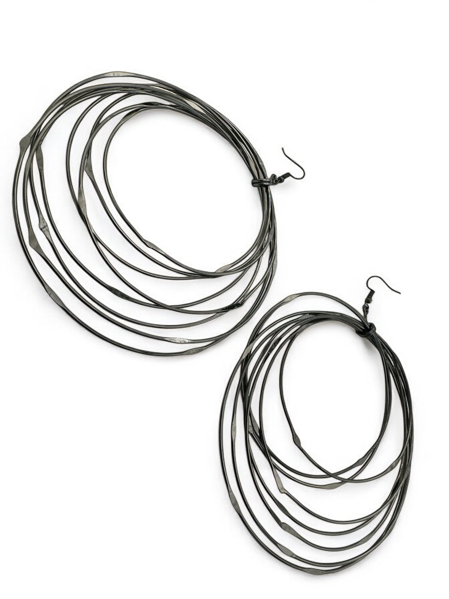 Oversized Multi - Hoop Wire Earrings - Bold Statement Jewellery - Fatisha Boutique