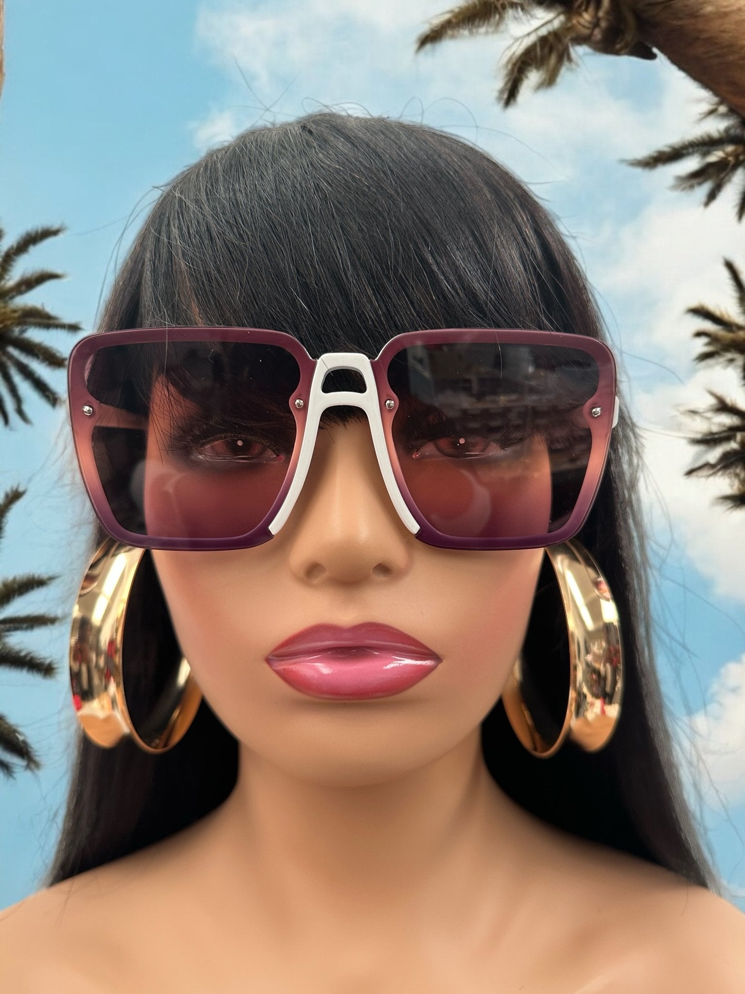 Oversized Square Trendy UV400 Sunglasses – Unisex Fashion Shades - Fatisha Boutique