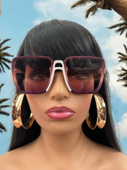 Oversized Square Trendy UV400 Sunglasses – Unisex Fashion Shades - Fatisha Boutique