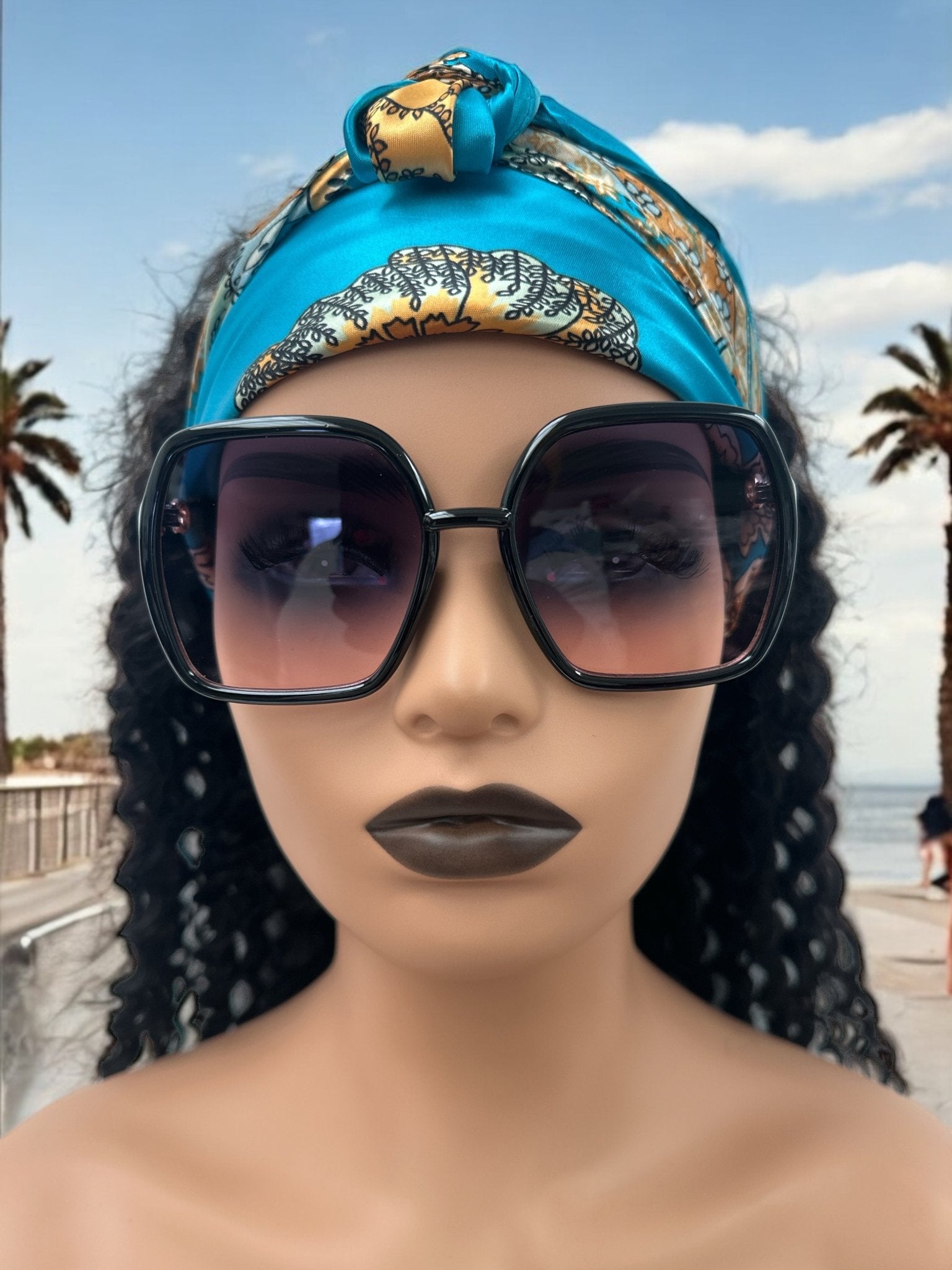 Oversized Trendy Square Sunglasses – UV400 Gradient Lens Fashion Shades for Women - Fatisha Boutique
