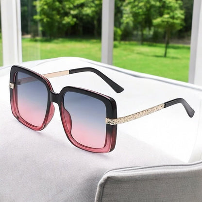 Oversized Trendy Square Sunglasses – UV400 Gradient Lens Fashion Shades for Women - Fatisha Boutique