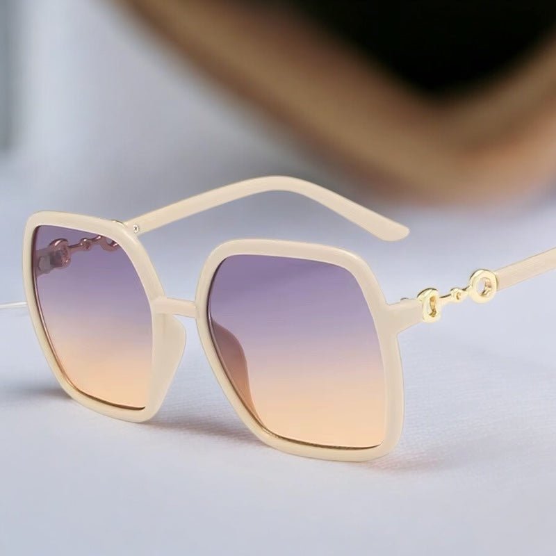 Oversized Trendy Square Sunglasses – UV400 Gradient Lens Fashion Shades for Women - Fatisha Boutique
