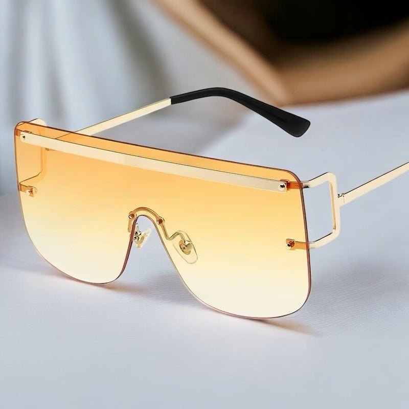 Oversized Trendy Square Sunglasses – UV400 Gradient Lens Fashion Shades for Women - Fatisha Boutique