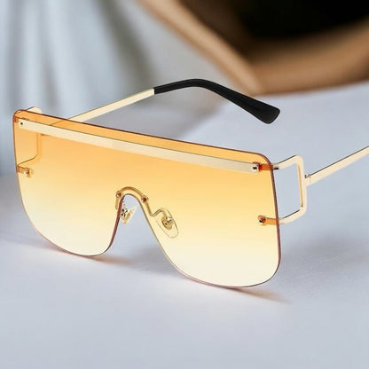 Oversized Trendy Square Sunglasses – UV400 Gradient Lens Fashion Shades for Women - Fatisha Boutique
