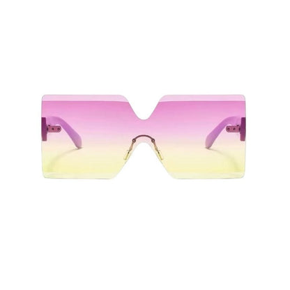 Oversized Trendy Square Sunglasses – UV400 Gradient Lens Fashion Shades for Women - Fatisha Boutique