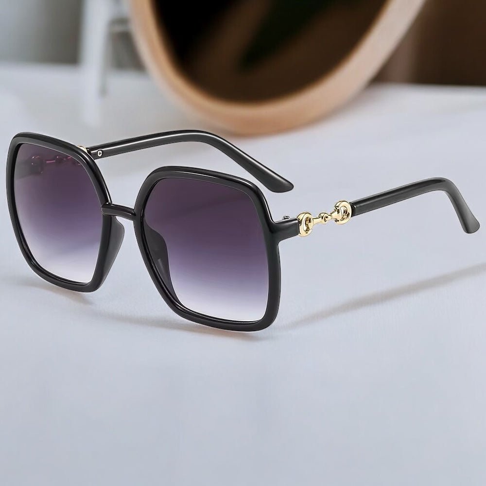 Oversized Trendy Square Sunglasses – UV400 Gradient Lens Fashion Shades for Women - Fatisha Boutique