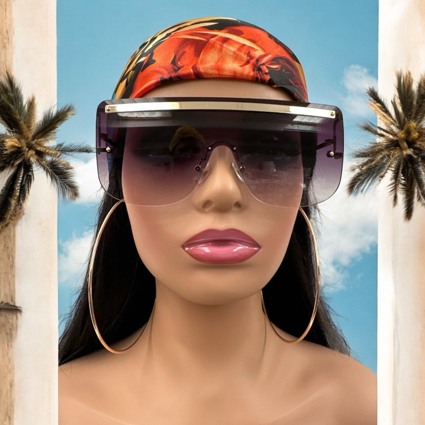 Oversized Trendy Square Sunglasses – UV400 Gradient Lenses for Women - Fatisha Boutique