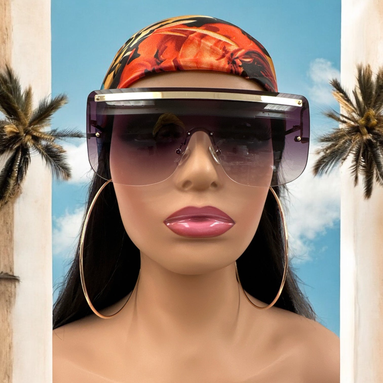 Oversized Trendy Square Sunglasses – UV400 Gradient Lenses for Women - Fatisha Boutique