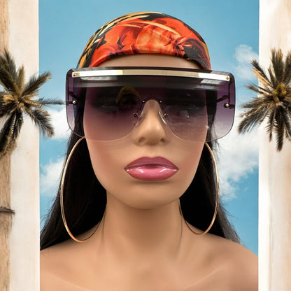 Oversized Trendy Square Sunglasses – UV400 Gradient Lenses for Women - Fatisha Boutique