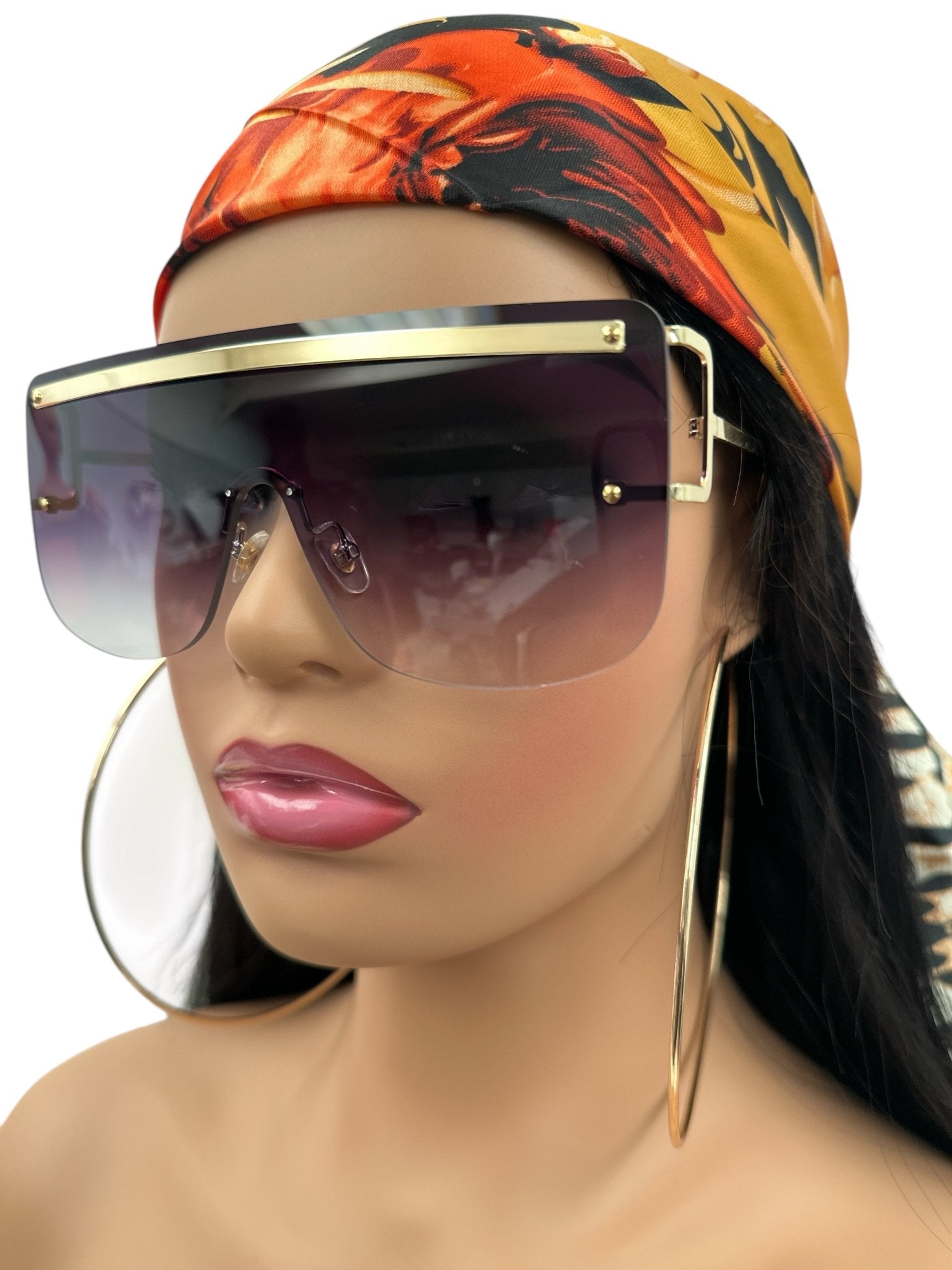 Oversized Trendy Square Sunglasses – UV400 Gradient Lenses for Women - Fatisha Boutique
