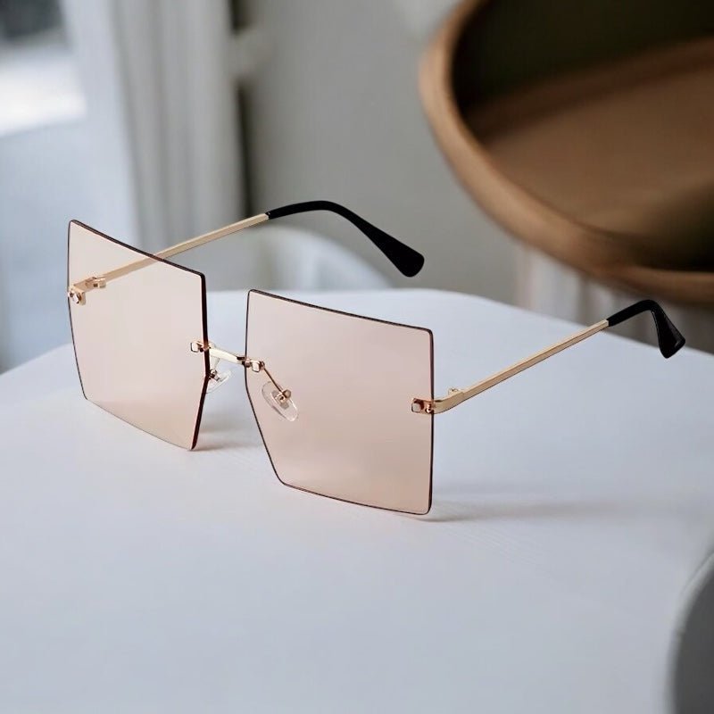Oversized Trendy UV400 Square Sunglasses – Chic Gradient Lens Shades for Women - Fatisha Boutique