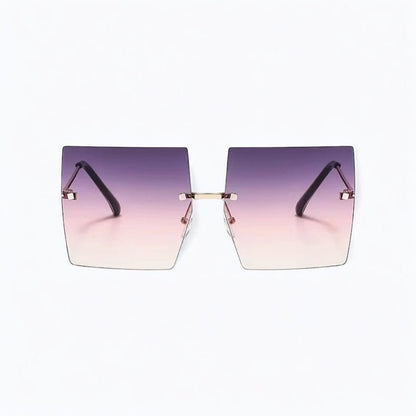 Oversized Trendy UV400 Square Sunglasses – Chic Gradient Lens Shades for Women - Fatisha Boutique