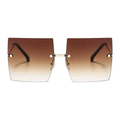 Oversized Trendy UV400 Square Sunglasses – Chic Gradient Lens Shades for Women - Fatisha Boutique