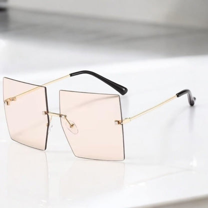 Oversized Trendy UV400 Square Sunglasses – Chic Gradient Lens Shades for Women - Fatisha Boutique