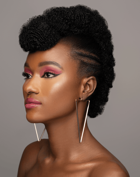 Oversized Triangle Statement Hoop Earrings - Fatisha Boutique
