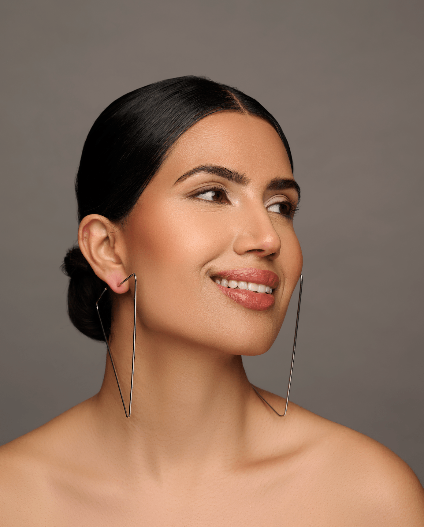 Oversized Triangle Statement Hoop Earrings - Fatisha Boutique