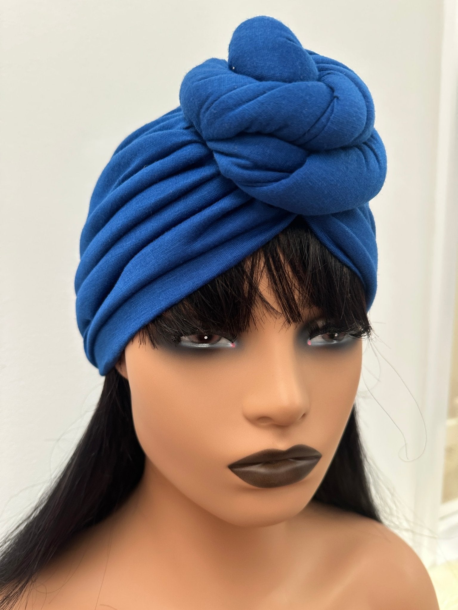 Pre - Tied Double Twisted Knot Stretch Soft Fabric Ready to Wear Turban Caps - Fatisha Boutique