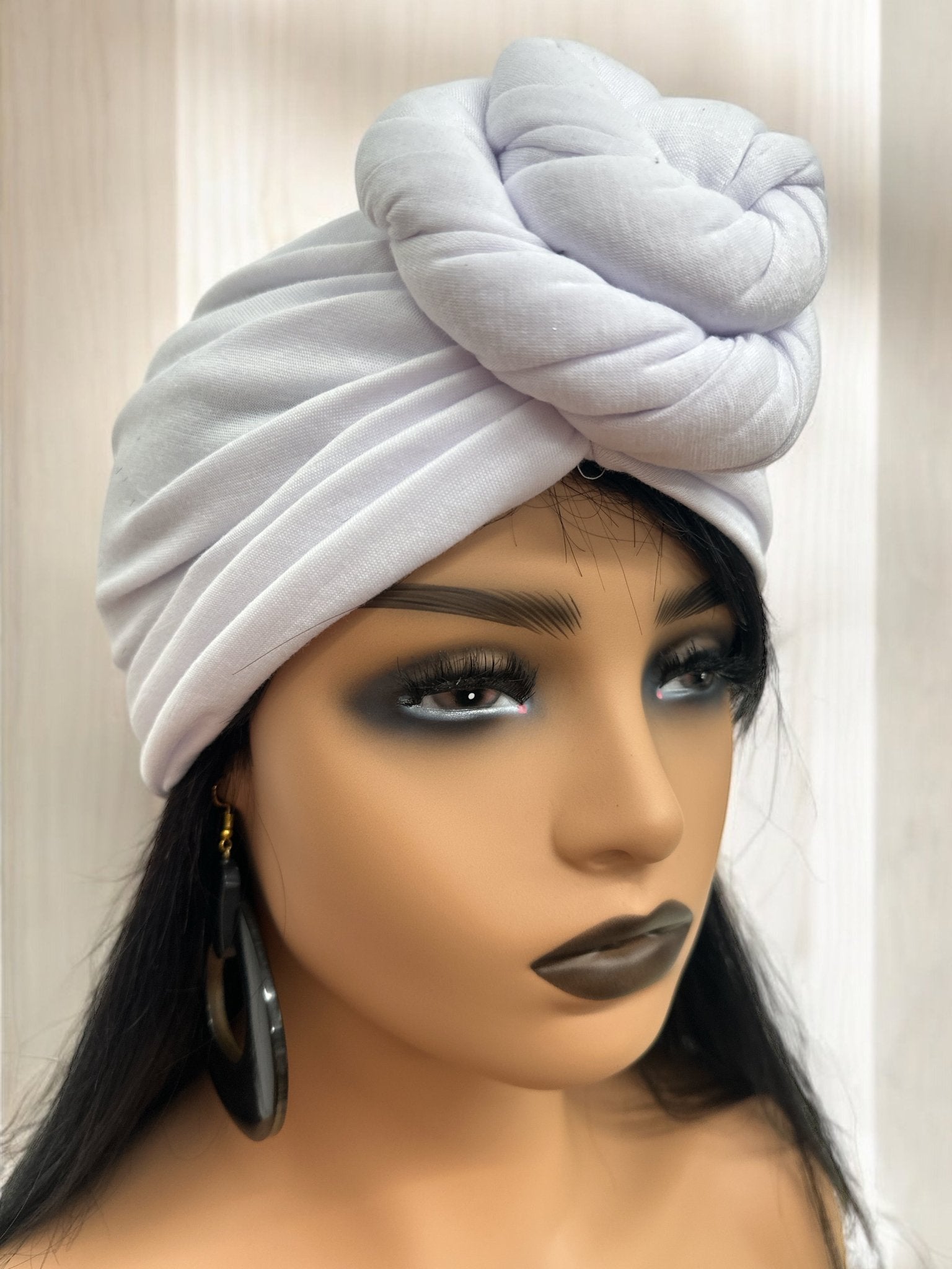 Pre - Tied Double Twisted Knot Stretch Soft Fabric Ready to Wear Turban Caps - Fatisha Boutique