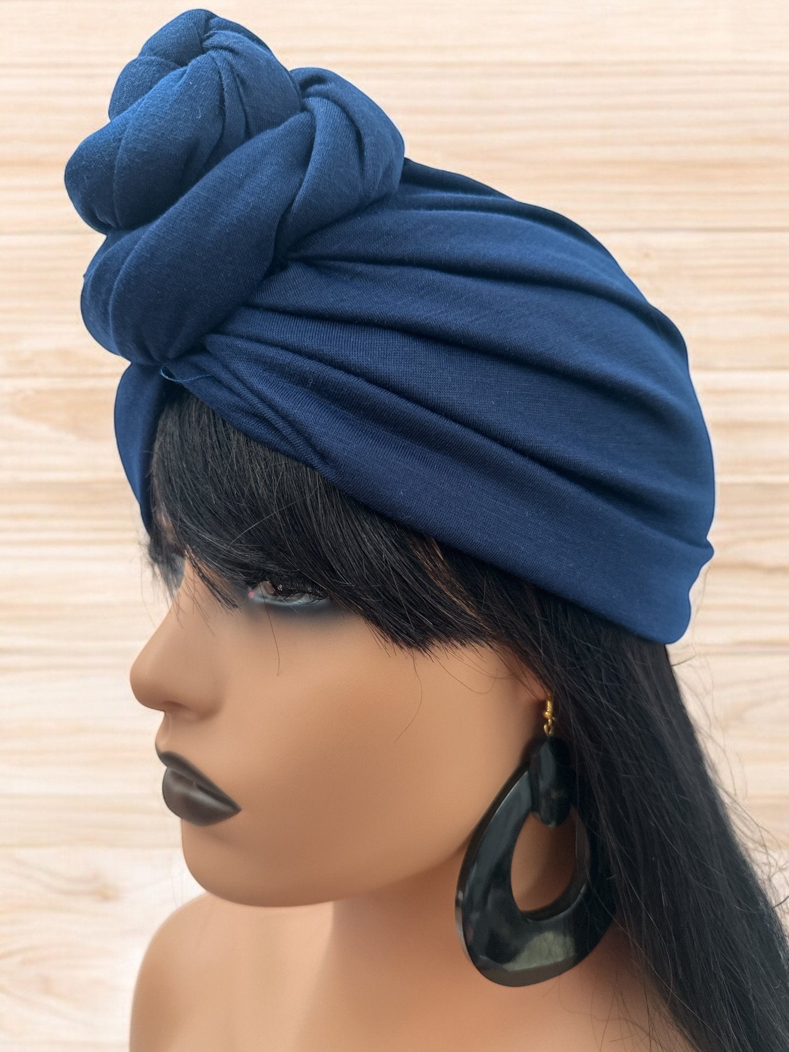 Pre - Tied Double Twisted Knot Stretch Soft Fabric Ready to Wear Turban Caps - Fatisha Boutique