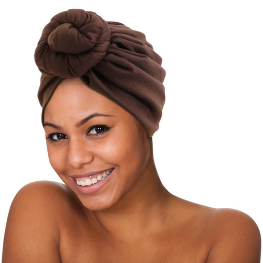 Pre - Tied Double Twisted Knot Stretch Soft Fabric Ready to Wear Turban Caps - Fatisha Boutique