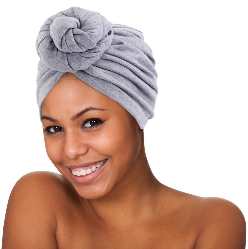 Pre - Tied Double Twisted Knot Stretch Soft Fabric Ready to Wear Turban Caps - Fatisha Boutique
