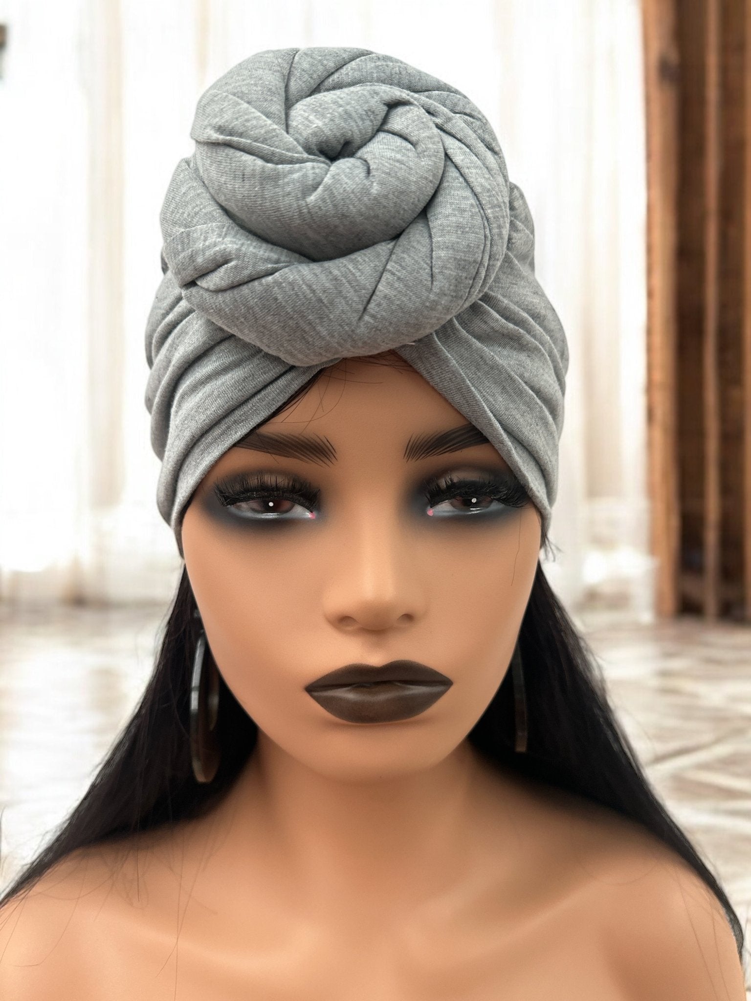 Pre - Tied Double Twisted Knot Stretch Soft Fabric Ready to Wear Turban Caps - Fatisha Boutique