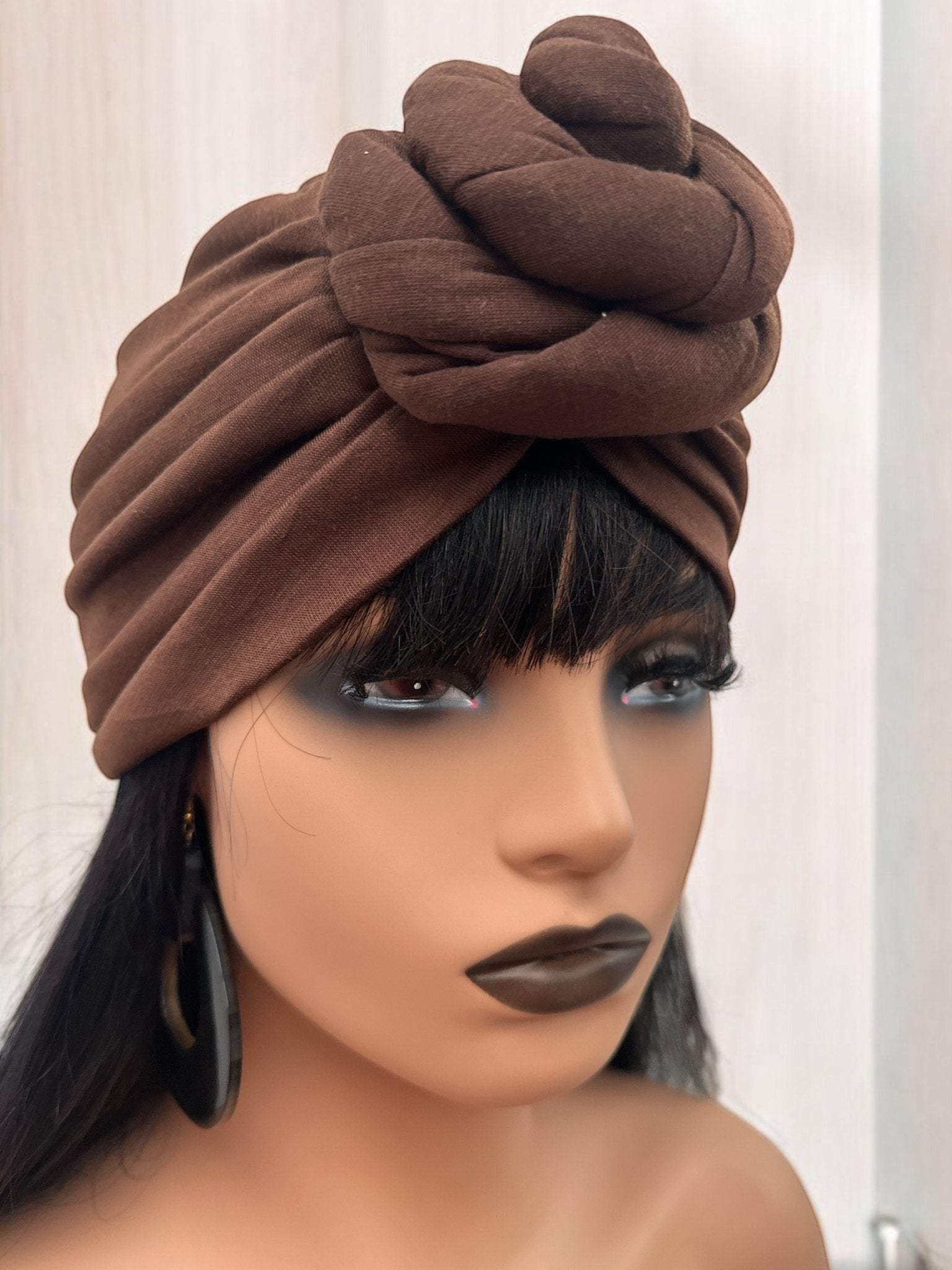 Pre - Tied Double Twisted Knot Stretch Soft Fabric Ready to Wear Turban Caps - Fatisha Boutique