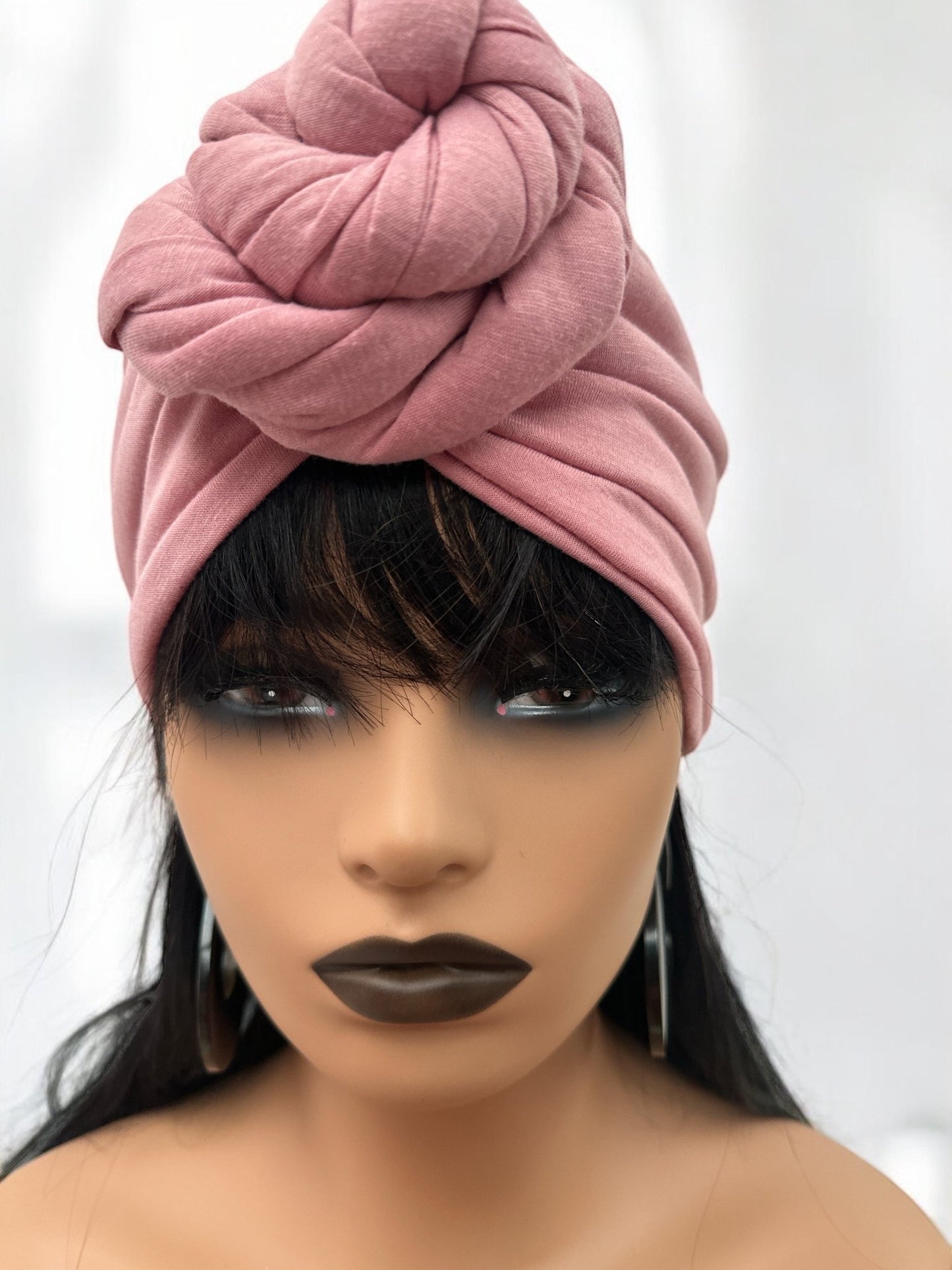 Pre - Tied Double Twisted Knot Stretch Soft Fabric Ready to Wear Turban Caps - Fatisha Boutique