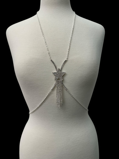 Rhinestone Body Chain Harness – Sparkling Statement Body Jewellery for Women - Fatisha Boutique