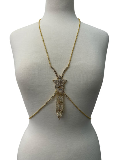 Rhinestone Body Chain Harness – Sparkling Statement Body Jewellery for Women - Fatisha Boutique